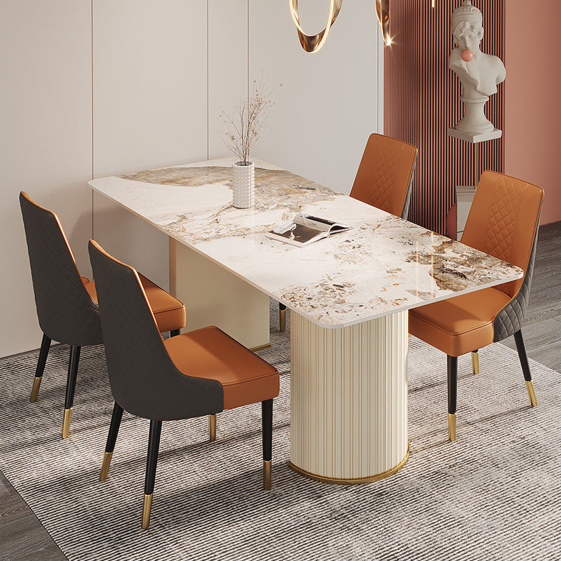 Designer Style Sintered Stone Top Dining Set 1/4/5/7 Pieces Dining Room Table Set