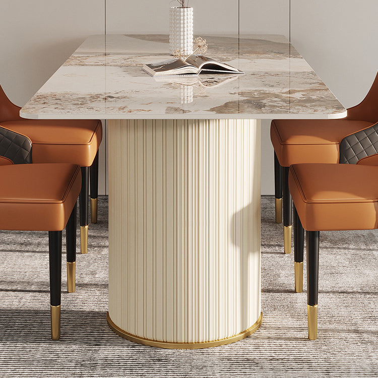 Designer Style Sintered Stone Top Dining Set 1/4/5/7 Pieces Dining Room Table Set