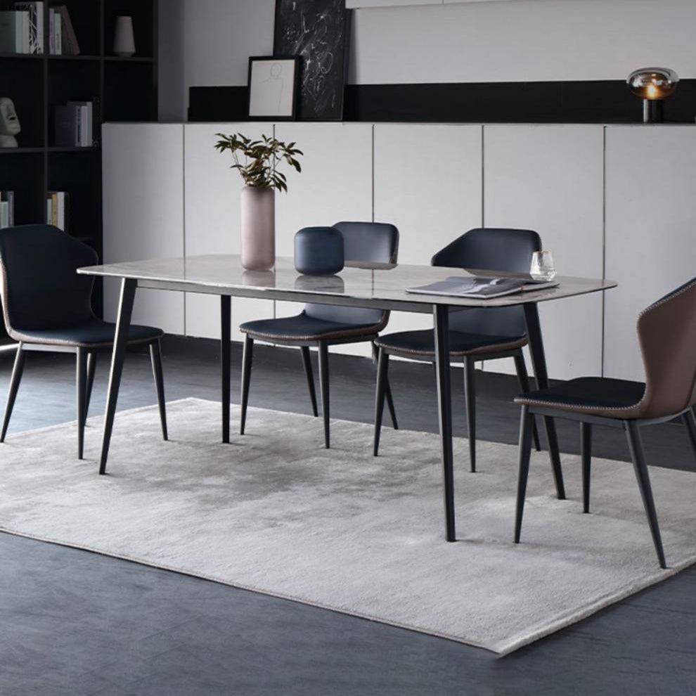 Designer Style Sintered Stone Dining Set Rectangle 1/4/5/7 Pieces Dining Room Table Set