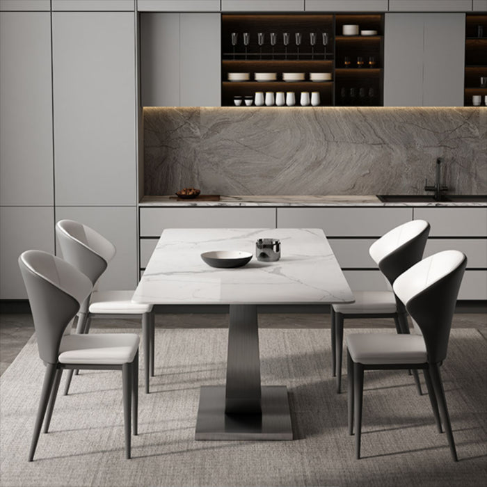 Designer Style Sintered Stone Dining Set Rectangle 1/4/5/7 Pieces Dining Table Set