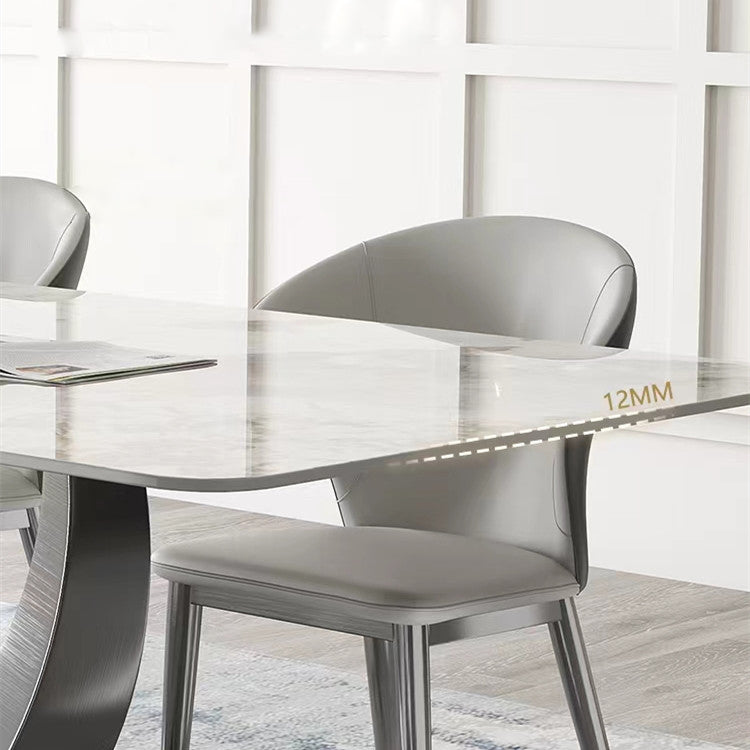Designer Style Sintered Stone Dining Set Rectangle 1/4/5/7 Pieces Dining Table Set