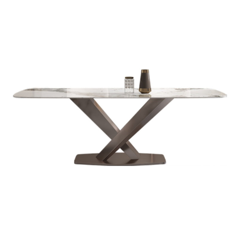Modern Sintered Stone Top Dining Set Rectangle 1/4/5/6/7 Pieces Dining Room Table Set