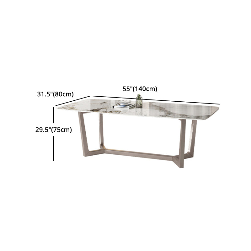Luxury Sintered Stone Top Dining Set Rectangle 1/4/5/7 Pieces Dining Table Set
