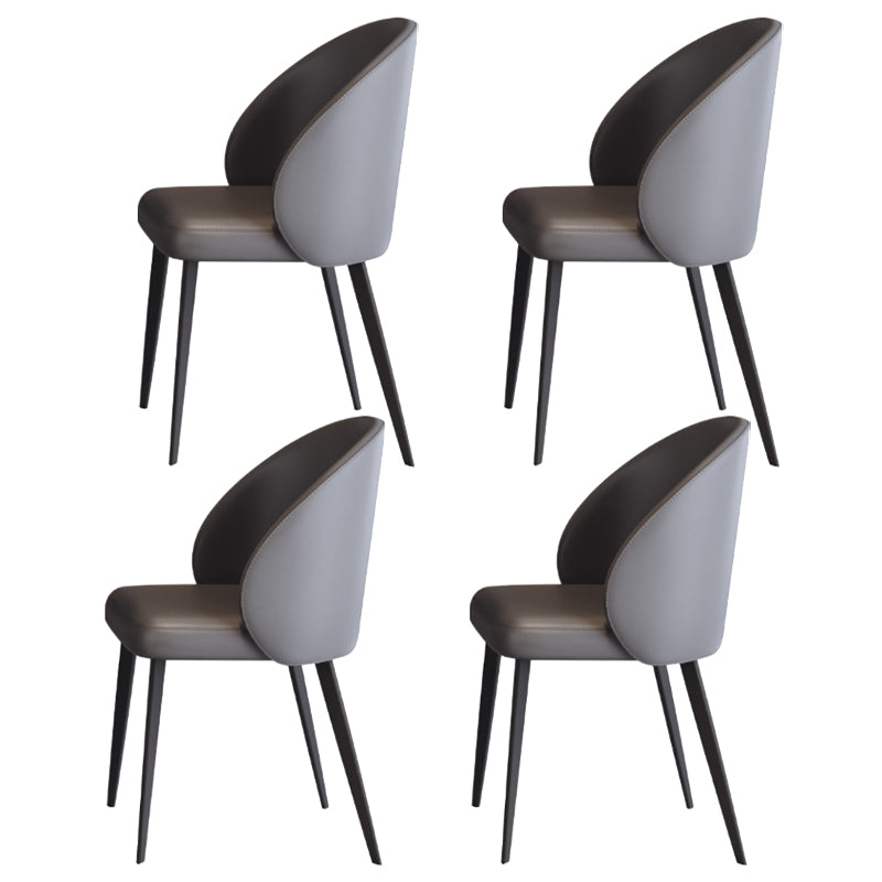 Modern Grey Steel Dinette Set 1/4/5/7 Pieces Round Sintered Stone Top Dining Table Set