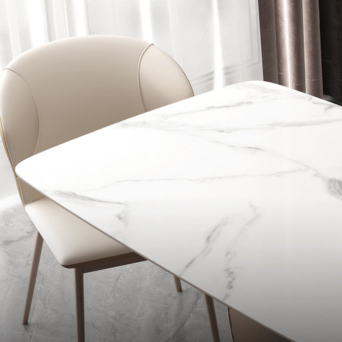 Modern Sintered Stone Top Dining Set Rectangle 1/4/5/6 Pieces Dining Room Table Set