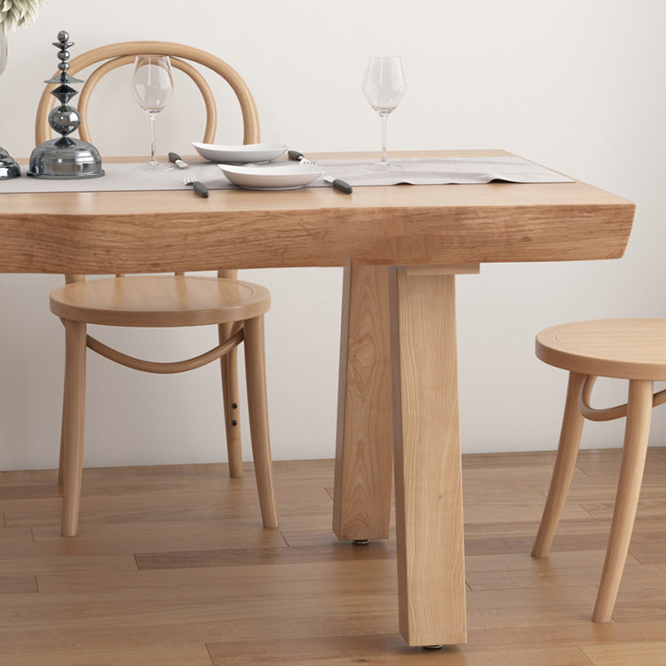 Living Room Solid Wood Top Table Modern Simple Table with 4 Legs