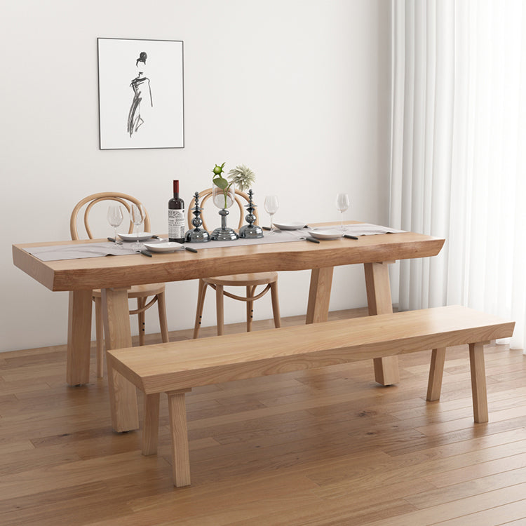 Living Room Solid Wood Top Table Modern Simple Table with 4 Legs