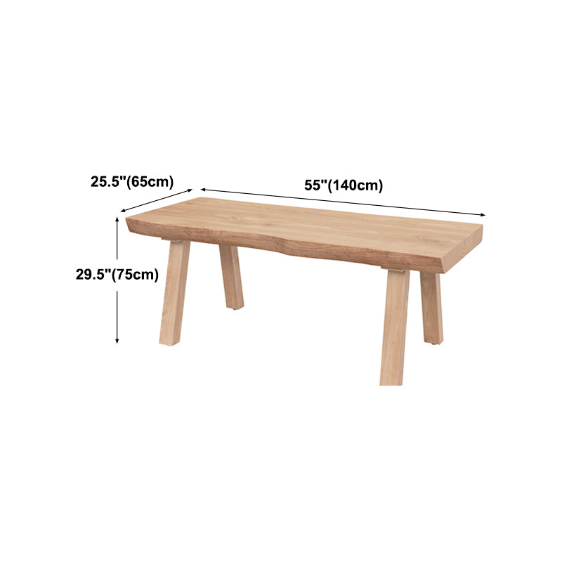 Living Room Solid Wood Top Table Modern Simple Table with 4 Legs