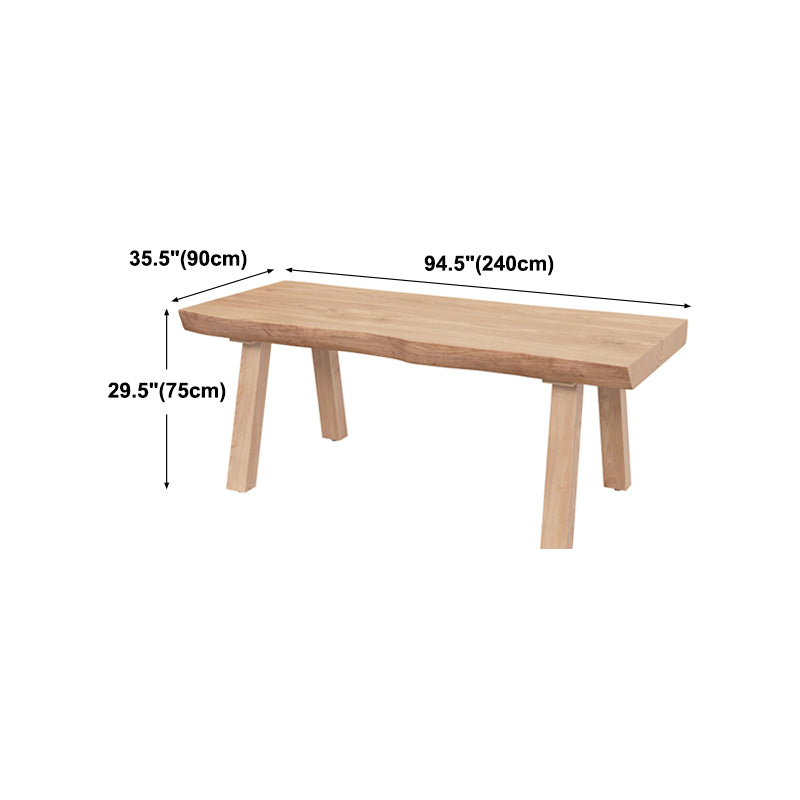 Living Room Solid Wood Top Table Modern Simple Table with 4 Legs