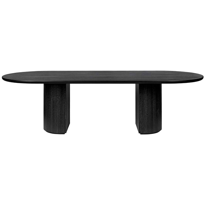 Modern Style Oval Table Solid Wood Double Pedestal Dining Room Furniture