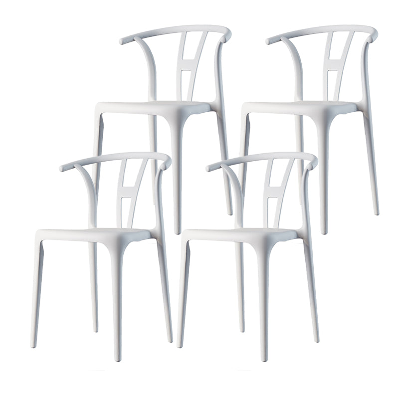 Contemporary Style Side Chair Plastic Dining Side Chair for Indoor