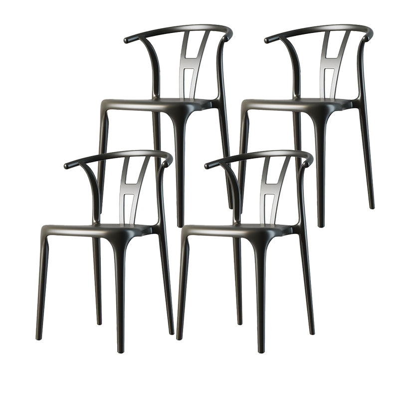 Contemporary Style Side Chair Plastic Dining Side Chair for Indoor