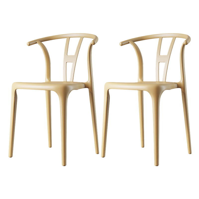 Contemporary Style Side Chair Plastic Dining Side Chair for Indoor