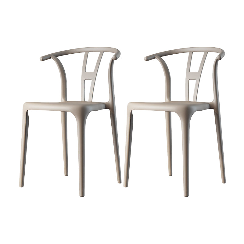 Contemporary Style Side Chair Plastic Dining Side Chair for Indoor