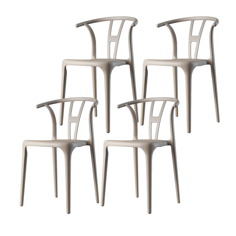 Contemporary Style Side Chair Plastic Dining Side Chair for Indoor