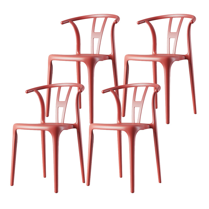 Contemporary Style Side Chair Plastic Dining Side Chair for Indoor