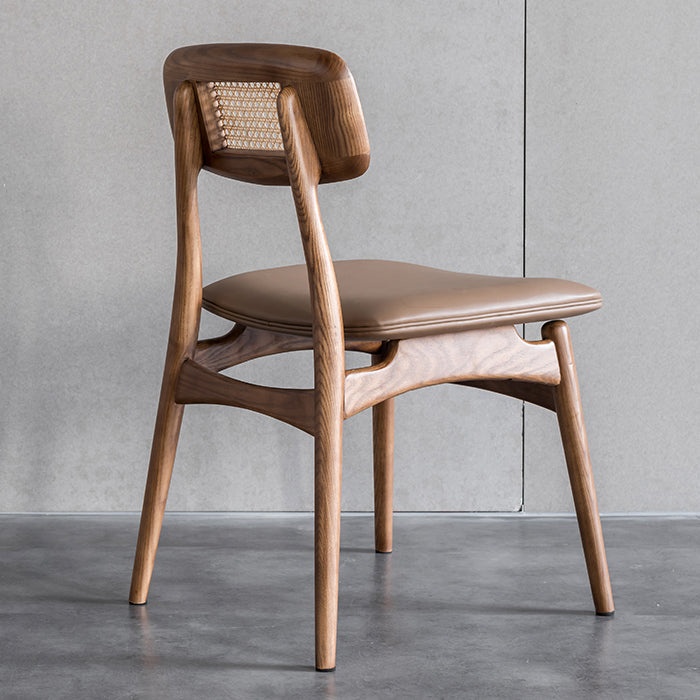 Solid Wood Side Chair Glam Style Indoor Dining Chair (Set of 2)