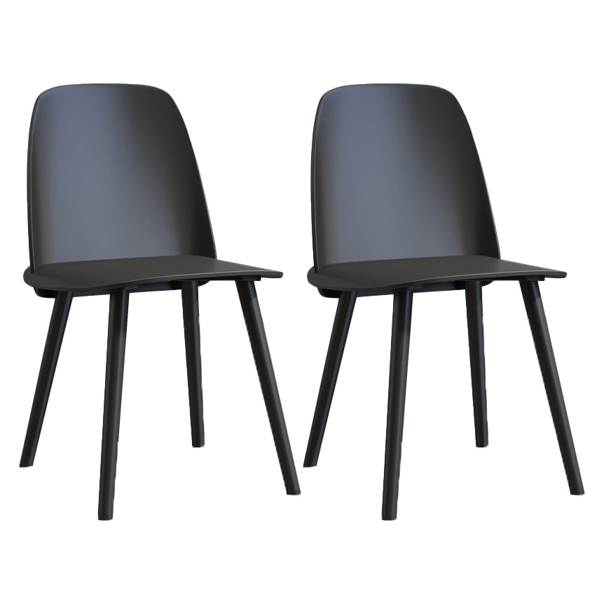 Glam Style Side Chair Plastic Indoor Dining Chair (Set of 2)