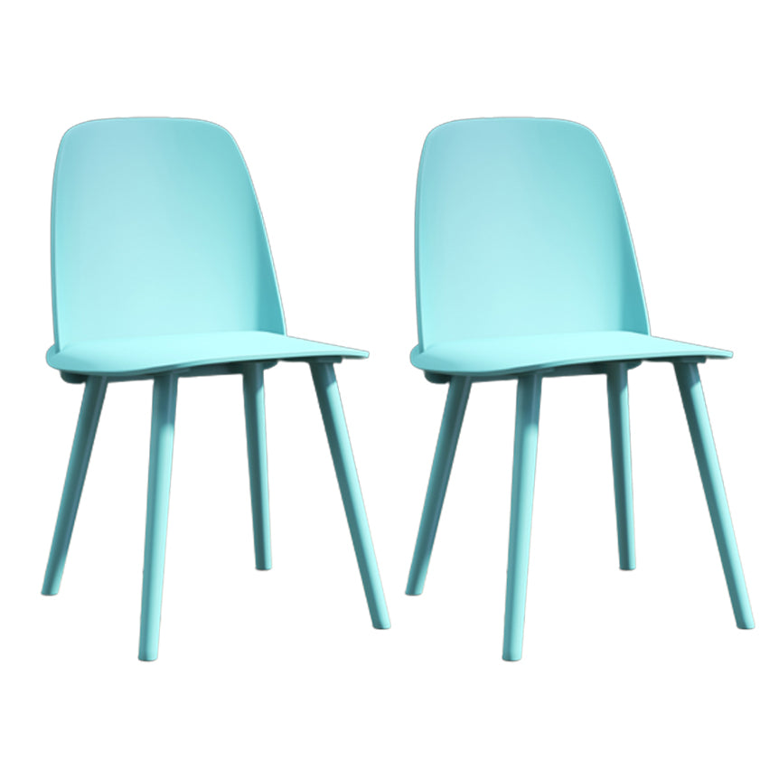Glam Style Side Chair Plastic Indoor Dining Chair (Set of 2)
