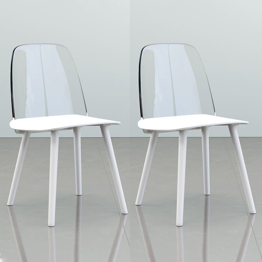 Glam Style Side Chair Plastic Indoor Dining Chair (Set of 2)