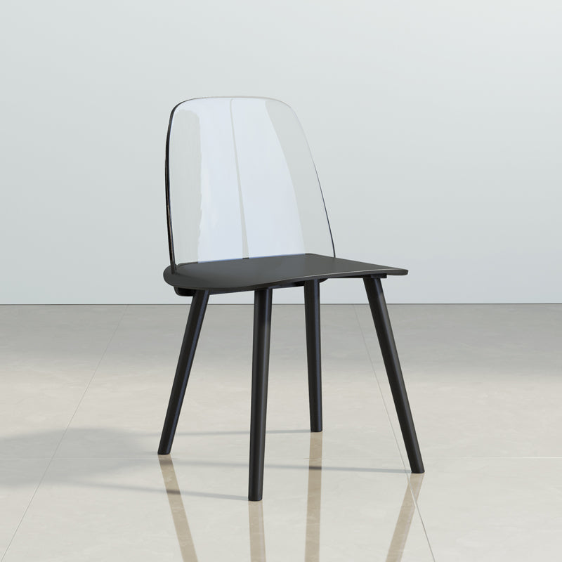 Glam Style Side Chair Plastic Indoor Dining Chair (Set of 2)