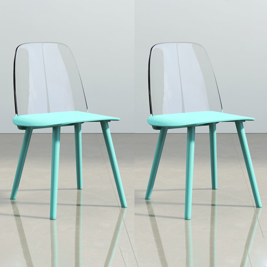 Glam Style Side Chair Plastic Indoor Dining Chair (Set of 2)