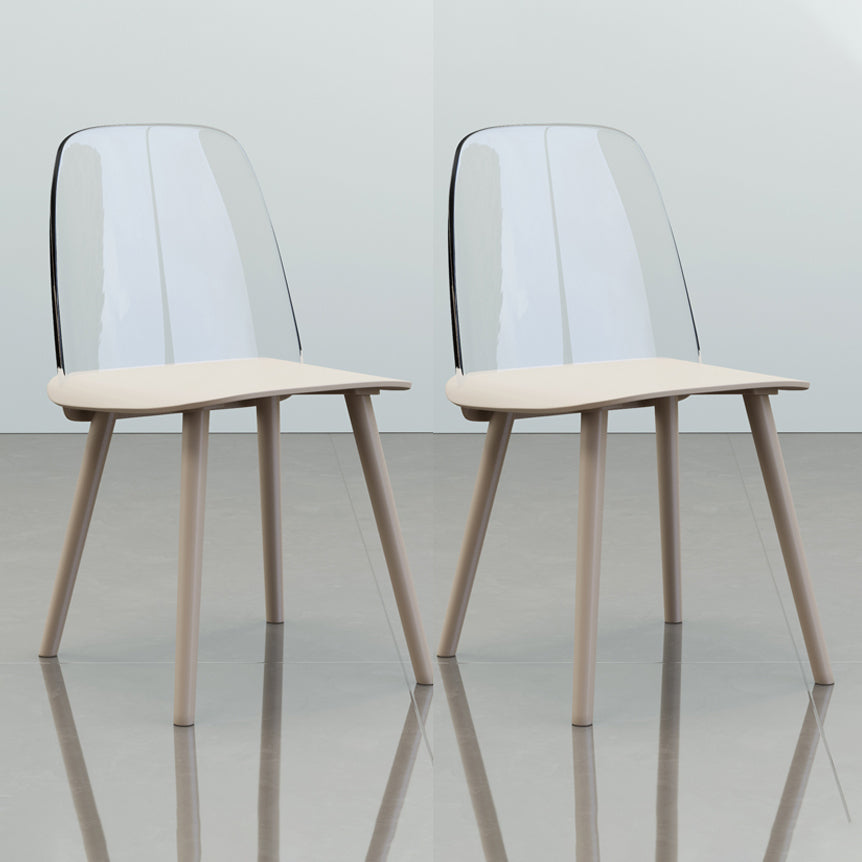 Glam Style Side Chair Plastic Indoor Dining Chair (Set of 2)