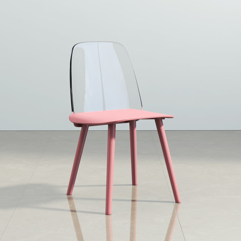 Glam Style Side Chair Plastic Indoor Dining Chair (Set of 2)