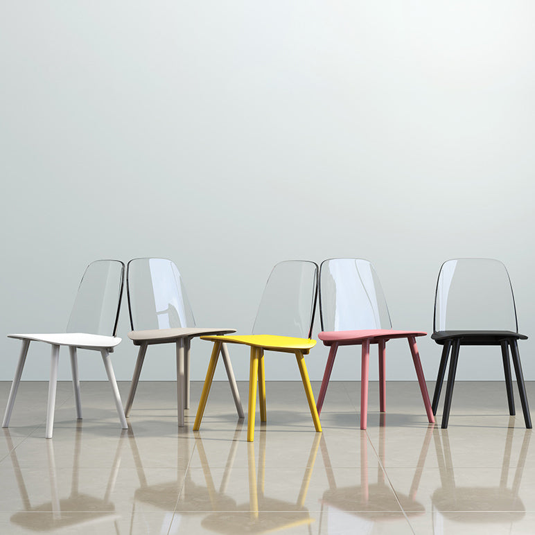 Glam Style Side Chair Plastic Indoor Dining Chair (Set of 2)