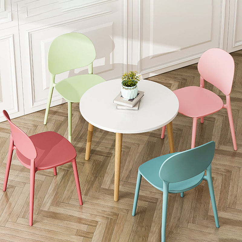 Contemporary Style Side Chair Plastic Open Back Dining Side Chair
