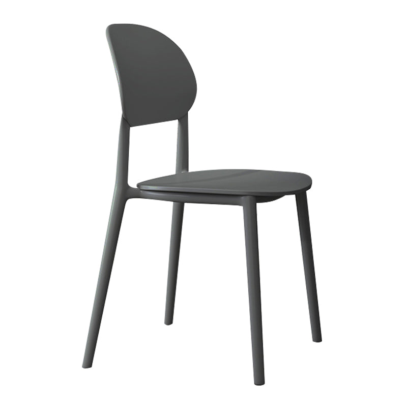 Contemporary Style Side Chair Plastic Open Back Dining Side Chair