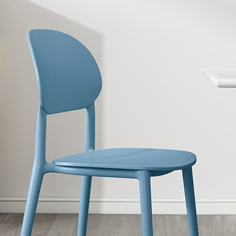 Contemporary Style Side Chair Plastic Open Back Dining Side Chair