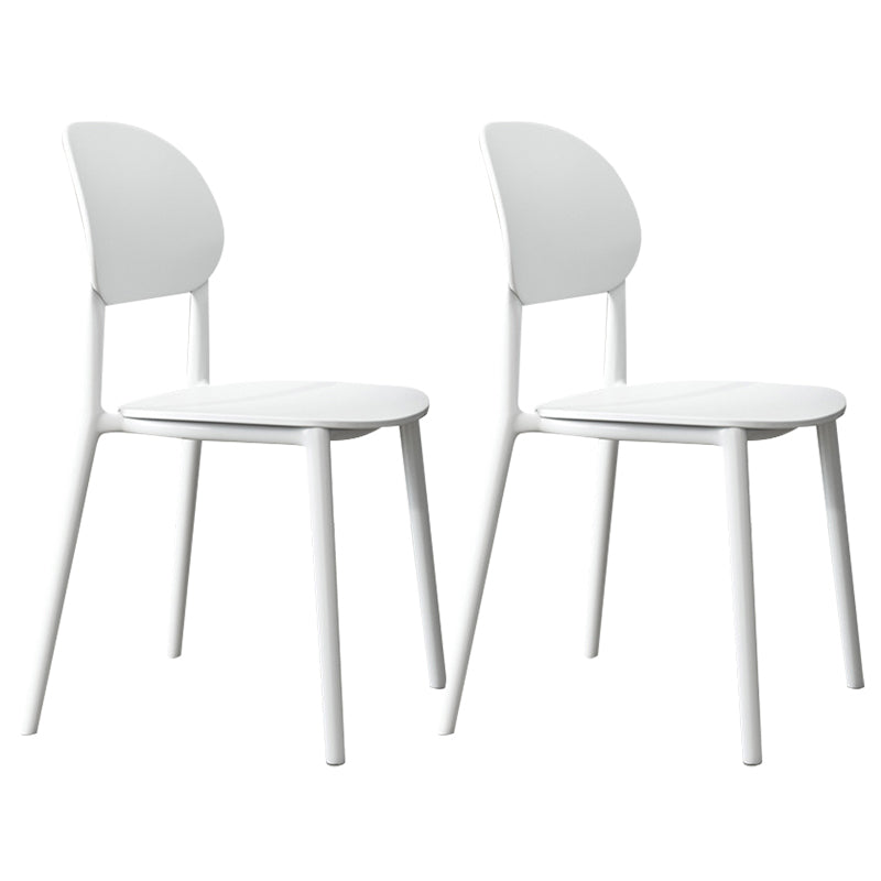 Contemporary Style Side Chair Plastic Open Back Dining Side Chair