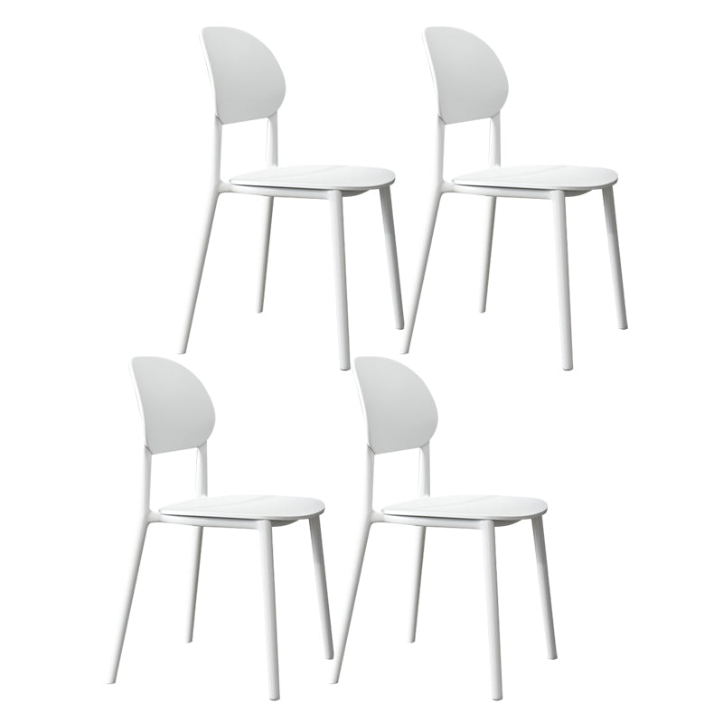 Contemporary Style Side Chair Plastic Open Back Dining Side Chair