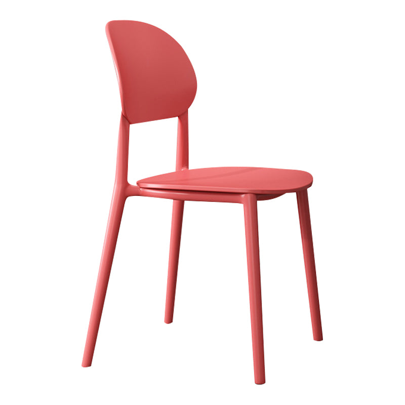 Contemporary Style Side Chair Plastic Open Back Dining Side Chair