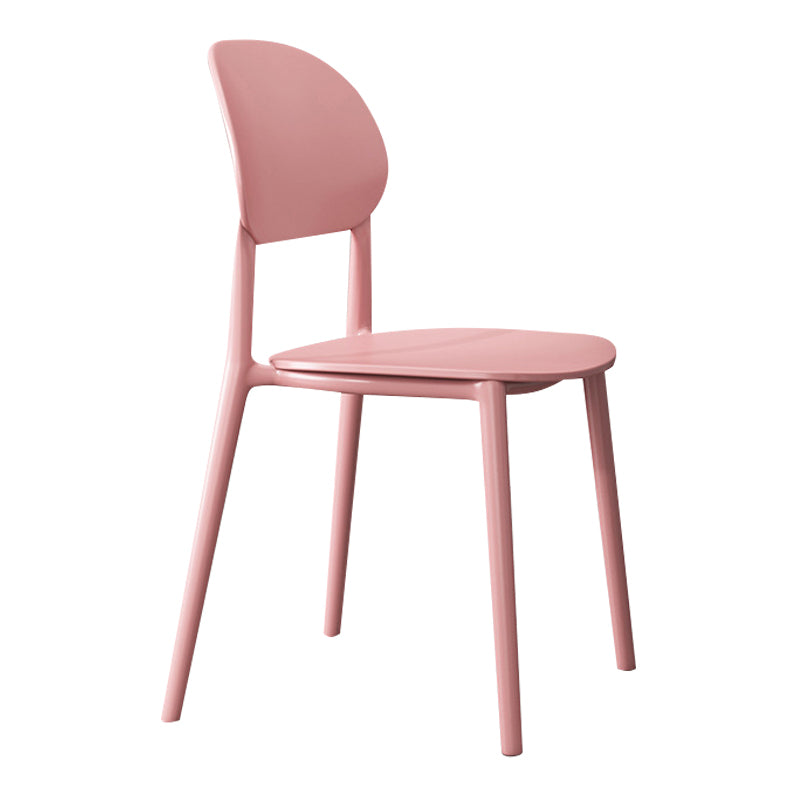 Contemporary Style Side Chair Plastic Open Back Dining Side Chair