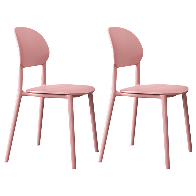 Contemporary Style Side Chair Plastic Open Back Dining Side Chair