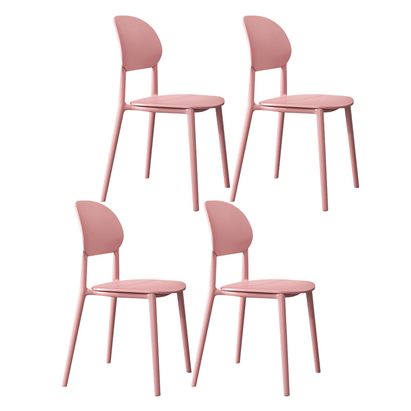 Contemporary Style Side Chair Plastic Open Back Dining Side Chair