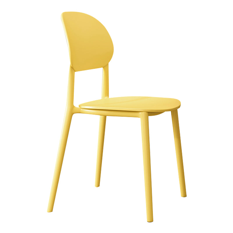 Contemporary Style Side Chair Plastic Open Back Dining Side Chair