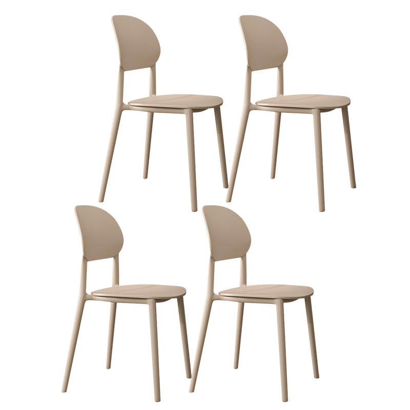Contemporary Style Side Chair Plastic Open Back Dining Side Chair