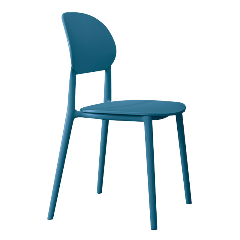 Contemporary Style Side Chair Plastic Open Back Dining Side Chair