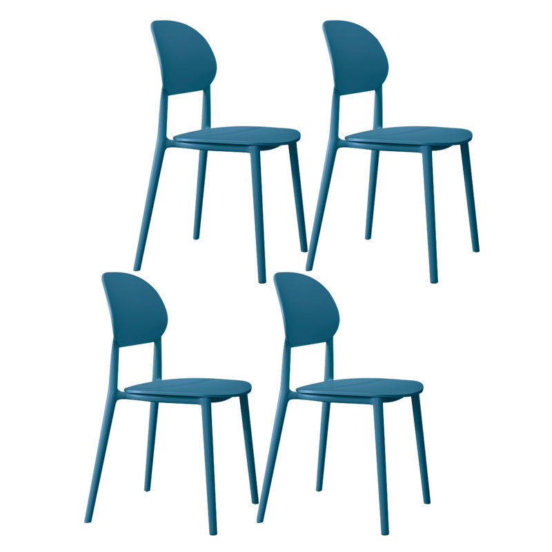 Contemporary Style Side Chair Plastic Open Back Dining Side Chair