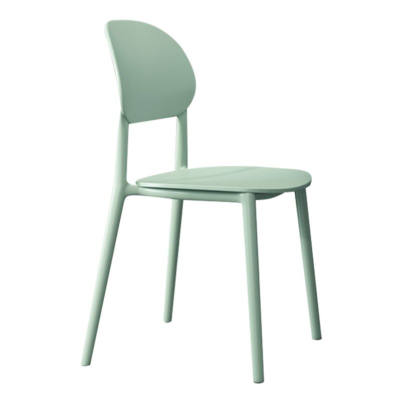 Contemporary Style Side Chair Plastic Open Back Dining Side Chair