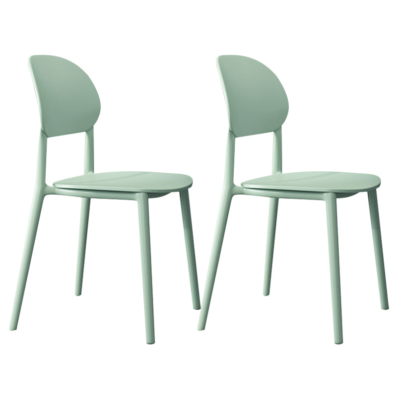 Contemporary Style Side Chair Plastic Open Back Dining Side Chair