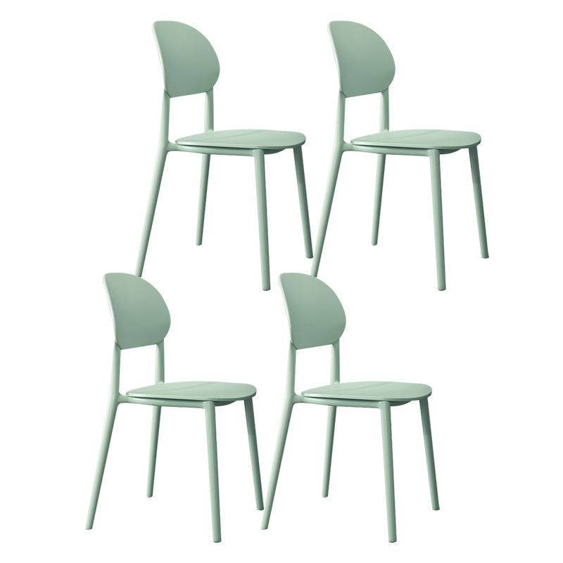 Contemporary Style Side Chair Plastic Open Back Dining Side Chair
