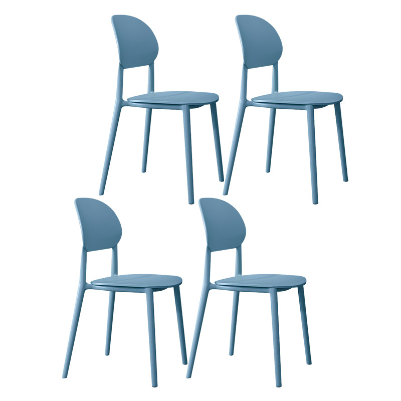 Contemporary Style Side Chair Plastic Open Back Dining Side Chair