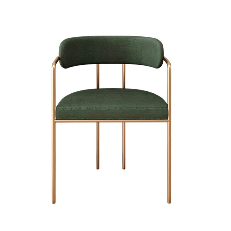 Upholstered Dining Chair Glam Style Open Back Dining Room Chair for Indoor