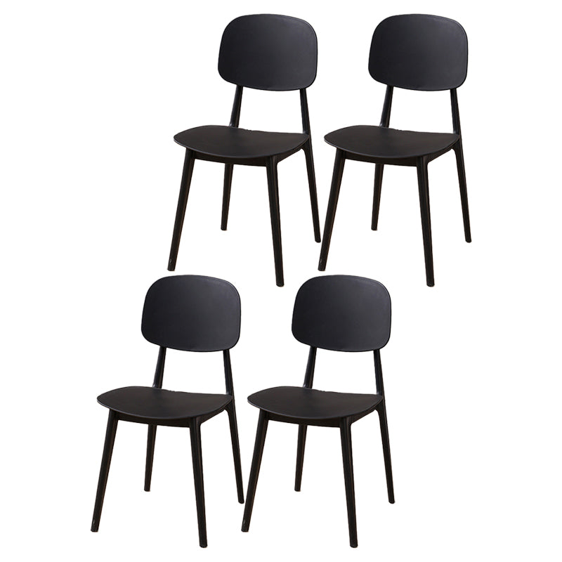 Modern Style Side Chair Plastic Open Back Dining Side Chair for Indoor