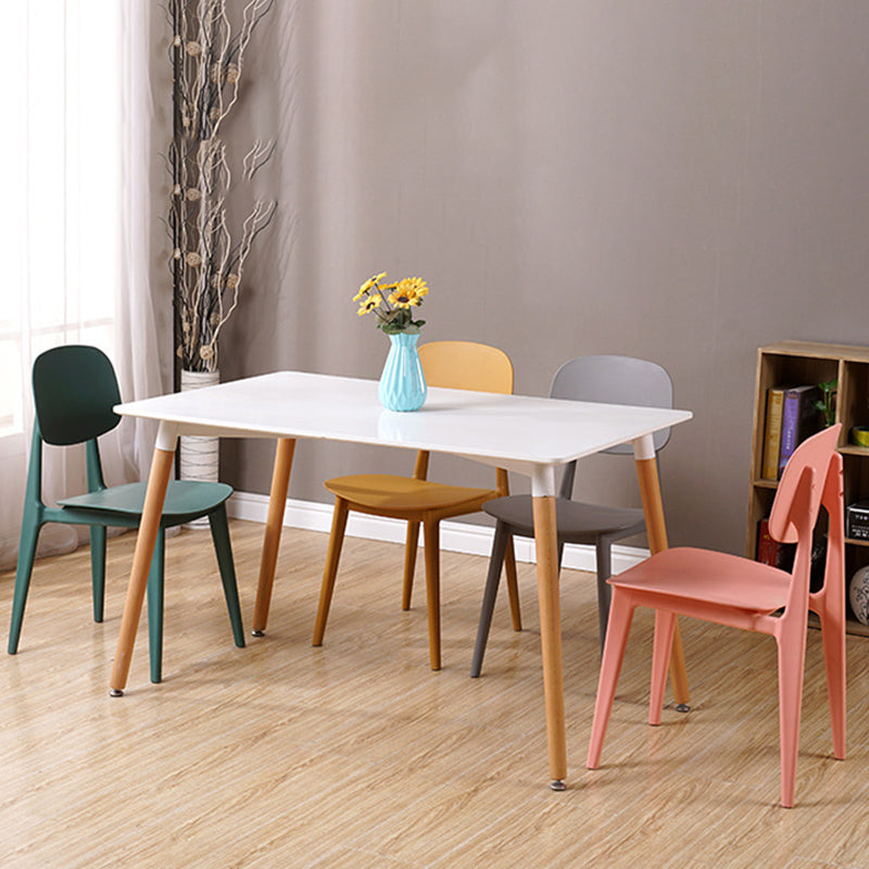 Modern Style Side Chair Plastic Open Back Dining Side Chair for Indoor