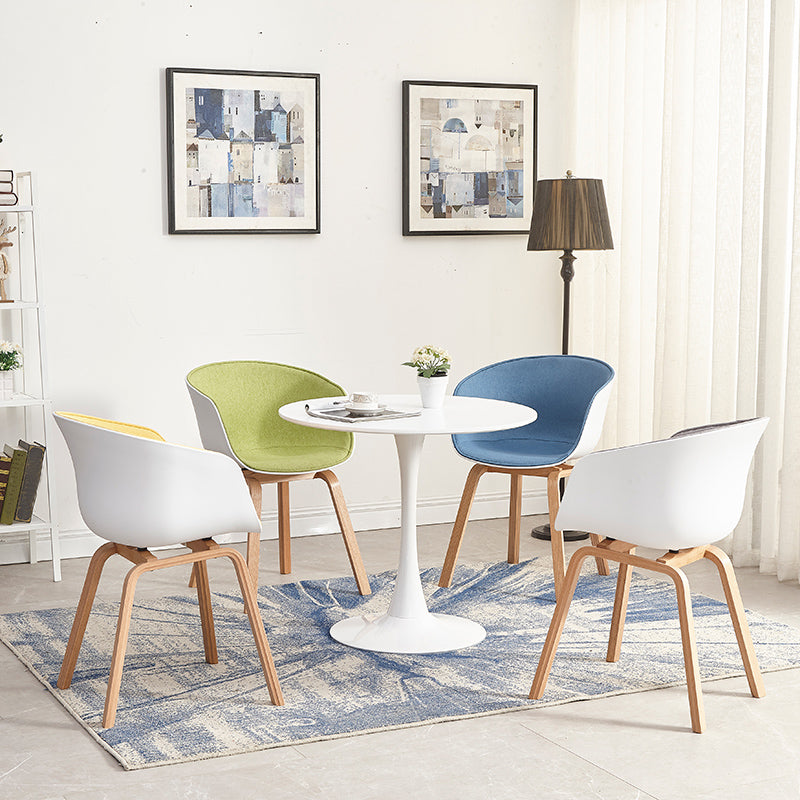 Arm Dining Chairs Modern Style Wooden Side Chairs for Dining Room